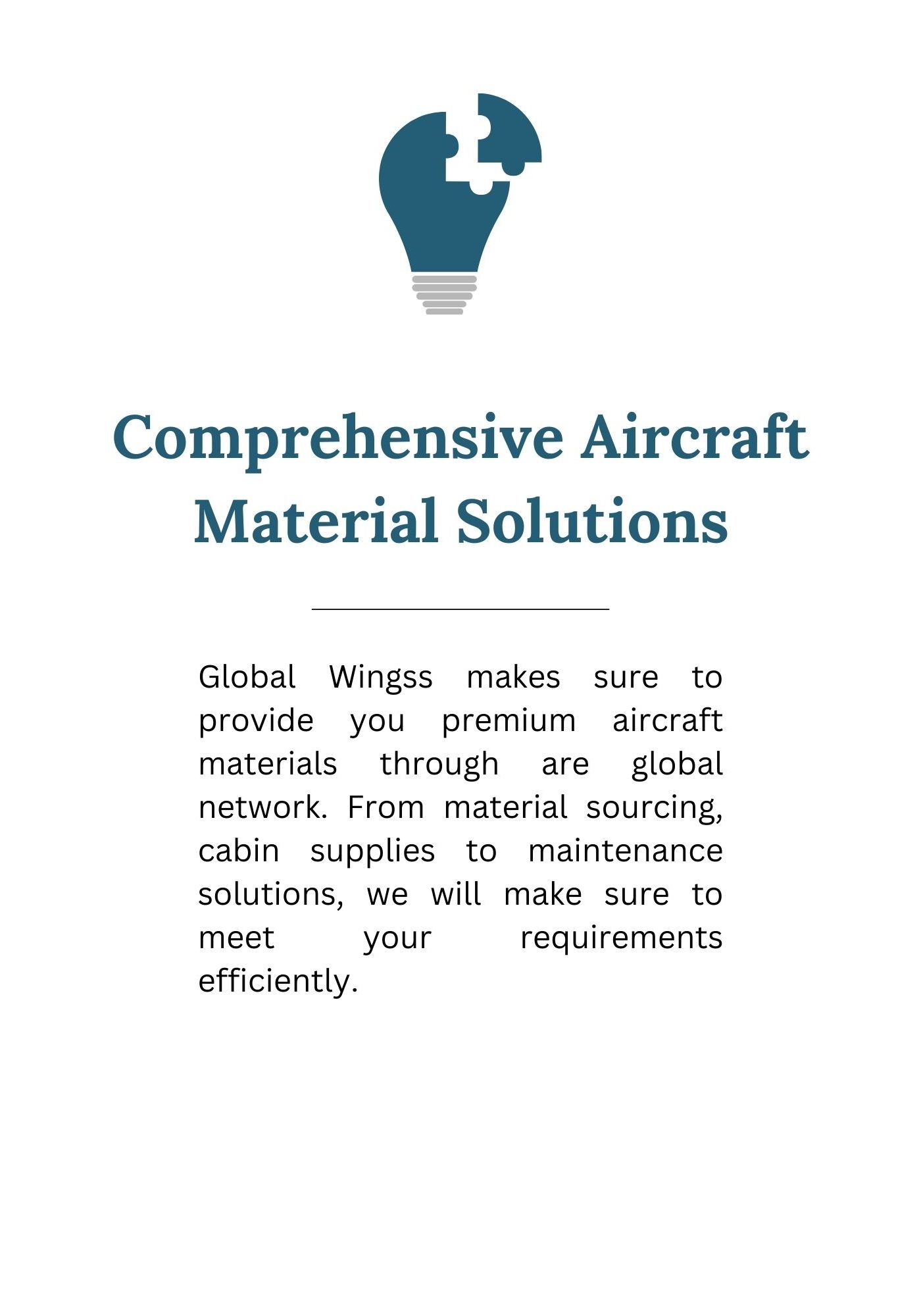 Comprehensive Aircraft Material Solutions